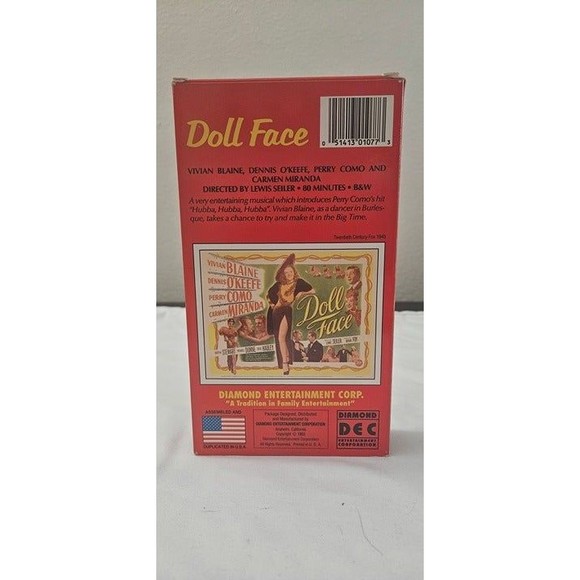 Doll Face (VHS, 1994) Perry Como, Dennis O'Keefe, Vivian Blaine, Carmen Miranda - Picture 3 of 7